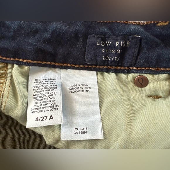 Lucky Brand Low Rise Lolita Skinny - 4/27A - Picture 6 of 7